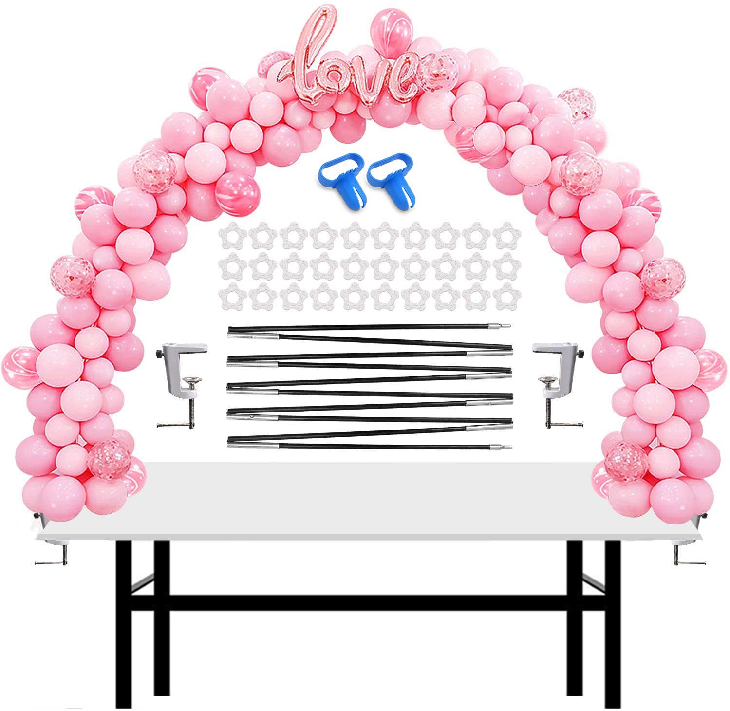 Table Balloon Arch Kit Adjustable for Baby Shower, Birthday, Wedding, Festival, Graduation Decorations Party Supplies Style_Upgrade