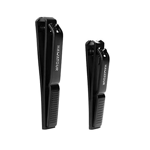 VAIJOY Nail Clippers Set Fingernail & Toenail Clipper Cutter, 2PCS Stainless Steel Sharp Sturdy trimmer set for Men & Women