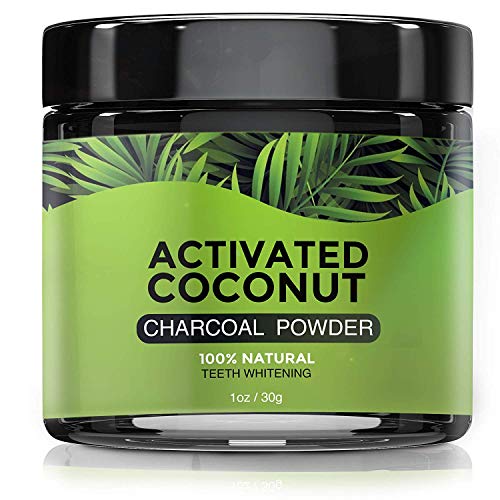 Natural Charcoal Teeth Whitening Powder - Coconut Activated Charcoal - Best Tooth Whitener For Sensitive Teeth - Naturally Whitens Teeth - Mint Flavor For Fresh Breath
