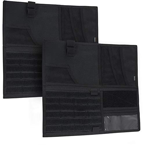 WYNEX Truck Visor Panel Organizer for Pickup F150, Large Molle Visor Panel Vehicle Tactical Sun Visor Holder Car Sunshade Storage Pouch with 3 Hoop & Loop Straps Molle Webbing for Ram Tundra (13.87")