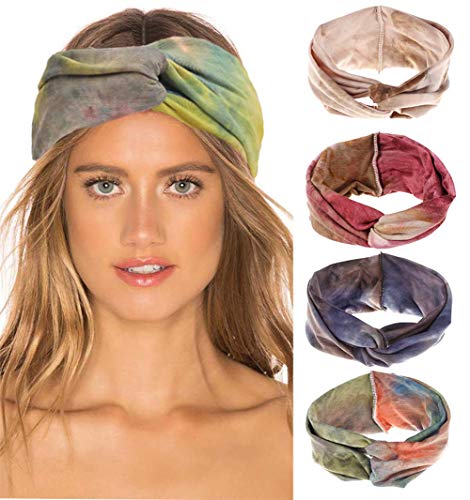 Boho Headbands for Women Knot Headbands Turban Headwraps Criss Cross Head Wrap Hair Band Yoga Running Twisted Hairband Hair Accessories for Women Girls