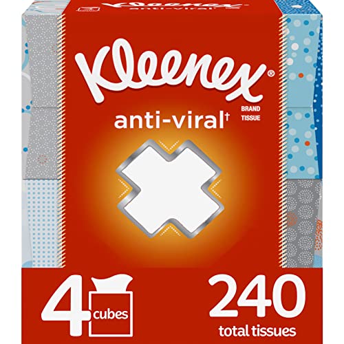 Kleenex per (240 Total) Facial Tissues, 4 Cube Boxes, 61, 60 Count (Pack of 4)
