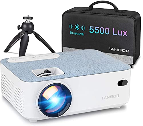 FANGOR 5G WiFi Bluetooth Projector - 1080P Native 15000L HD Video Projector for Outdoor Movie Support 300" Screen, Home Theater Projector with HiFi Stereo for Smartphone, Laptop, PS4, Roku, TV Stick