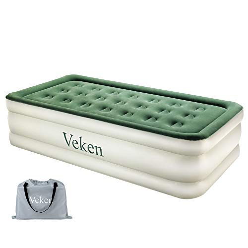 Book Cover Veken Twin Air Mattress with Built-in Pump, Inflatable 18
