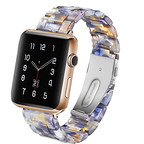 Resin Watch Band with Stainless Steel Buckles (38/40mm, Ocean Blue)