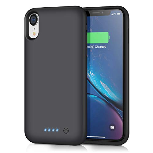 Battery Case for iPhone XR [6800mAh] Gixvdcu Rechargeable Protective Portable Charging Case for Apple iPhone XR Extended Charger Pack Power Bank - Black