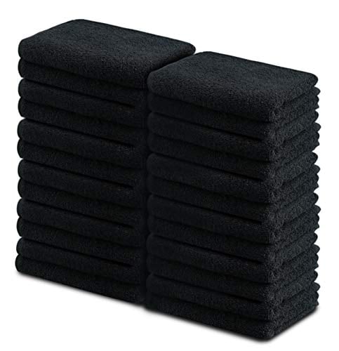 Book Cover HomeLabels All Towels Sets Parent (Pack of 24 - Hand Towel, Black)