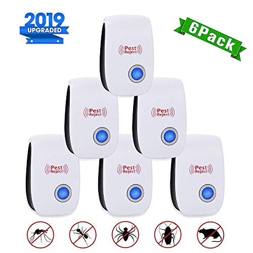 Book Cover Boodou Ultrasonic P e s t Repellent, 2019 Newest Electronic P e s t Control Ultrasonic Repellent Indoor Plug and Play for Garden, Bedroom, Kitchen, Living Room give You a Comfortable Life (6 Packs)