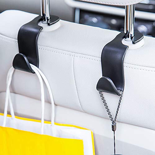 MUYI 4 Pack Car Vehicle Backseat Headrest Hook Hanger Storage for Purse Backpack Grocery Bags Handbag