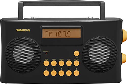Book Cover Sangean PR-D17 AM/FM-RDS Portable Radio Specially Designed for The Visually Impaired with Helpful Guided Voice Prompts, Black, 10 Station Presets (5 AM, 5 FM), Stereo/Mono Switch, Alarm Timer