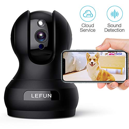 Pet Camera, Lefun 1080P Wireless Security Camera with Sound Detect Motion Tracking Two Way Audio Updated Cloud Surveillance Camera Supports 2.4G WiFi Night Vision Remote View for Home Baby Dog Monitor