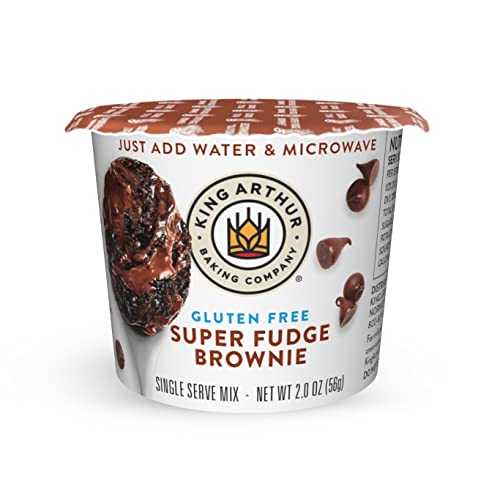 King Arthur, Gluten-Free Single Serve Super Fudge Brownie Mix, Gluten-Free, Non-GMO Project Verified, Certified Kosher, 12 Count, Packaging May Vary