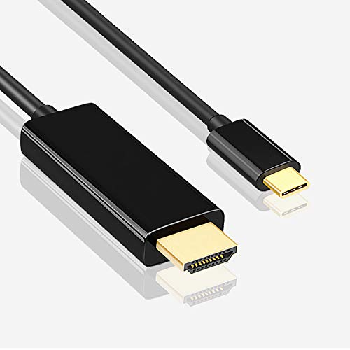 Book Cover USB C to HDMI Cable,BFWY Type C to HDMI 4K Cable [Thunderbolt 3 Compatible] for MacBook Pro 2018/2017, MacBook Air/iPad Pro 2018,Chromebook Pixel/Yoga 910/ Dell XPS 13 and More - Black (6FT)