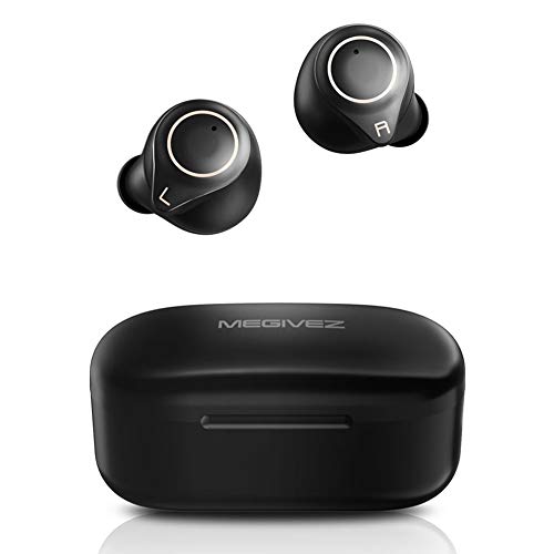 Book Cover Wireless Earbuds, MEGIVEZ Bluetooth Headphones 5.0 True Wireless with Charging Case, Qualcomm aptX Stereo Sound Touch Control IPX5 Waterproof 26H Playtime Built-in Mic Sport in Ear Earphones