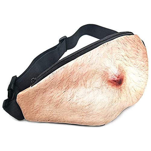 Father's Day Gift Beer Belly Fanny Pack for White Elephant Gift Funny, Christmas Gag Gifts, RAYKI Beer Belly Dad Bag 3D Fake Beerbelly Bag for Parties for Men Women Father Boyfriend Coworkerâ€¦