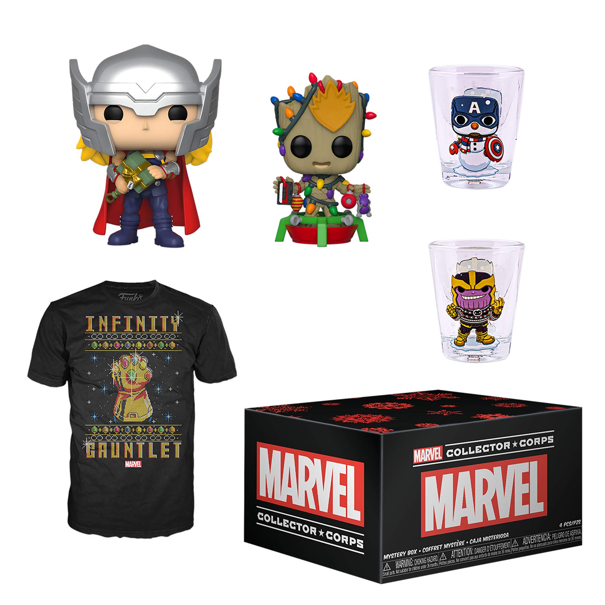 Book Cover Funko Marvel Collector Corps Subscription Box, Marvel Holiday Theme, November 2019, 3XL T-Shirt XXXL