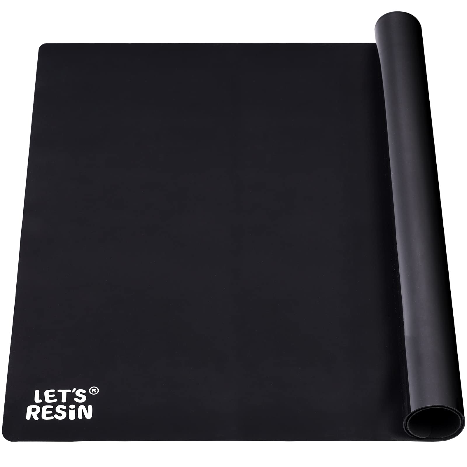 LET'S RESIN Extra Large Silicone Mat for Crafts, 27.7'' x 19.7'' Black Large Silicone Sheets for Resin Jewelry Casting Molds, Nonskid Multipurpose Mat, Crafts Mat for Epoxy Resin, Art Painting