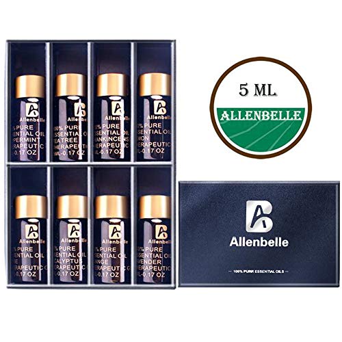 Allenbelle Essential Oils Top 8 Gift Set Diffuser Essential Oil Set (5ML/PC))