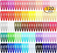 Book Cover 120 Pack 40 Colors 2 Inch Snap Hair Clips Hair Barrettes Solid Candy Color Snap Barrettes for Girls Kids Women