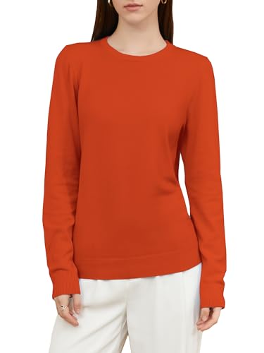 SANGTREE Women's Sweaters Crewneck Long Sleeve Soft Knit Pullover Jumper Tops Casual Fall Sweaters