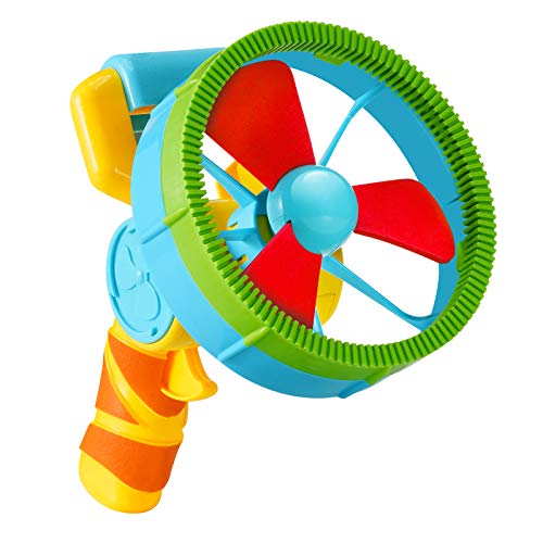 INNOKIDDO Bubble Gun for Kids with 2 Bubble Wands | Dip&Press with Fan | Preschool Boys Girls 3-6 Years Old | Environmentally Materials | Outdoor Toys for Toddlers
