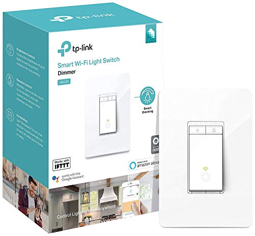 Kasa Smart Light Switch, Dimmer by TP-Link - WiFi Light Switch, Neutral Wire, Works w/ Alexa & Google (HS220) (Renewed)
