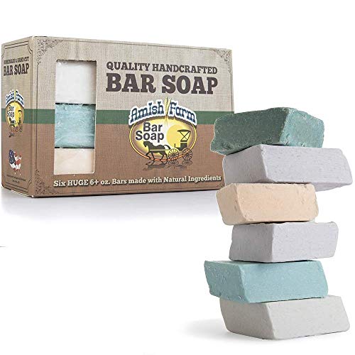 Amish Farms Handmade Bar Soap, Natural Ingredients, Cold Pressed, Carcinogen Free, 6 Ounce