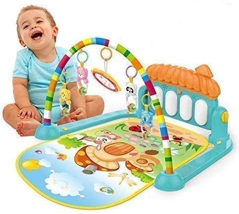 Cable World Kick and Play Musical Keyboard Mat Piano Baby Gym and Fitness Rack (Assorted Colour)