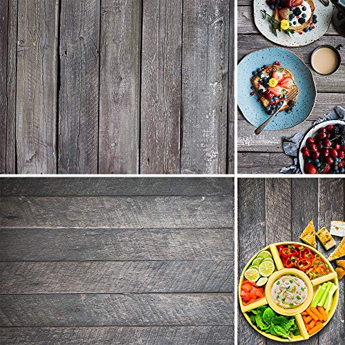 Evanto 16.5x26” with 2 Designs Photo Backdrop Board for Flat Lay & Food Photography - Natural Wood Background