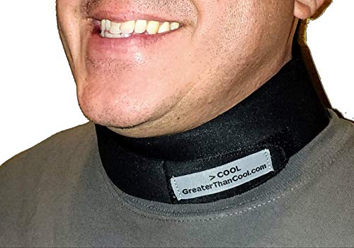 > Cool - Premium Ice Neck Wrap. Uses Everyday ICE to Keep You Cool. Great for Extreme Heat! (Black, Regular)