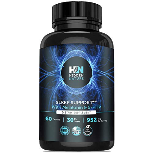 Sleep Aid with Melatonin, L-Theanine, GABA, 5 HTP & More ǀ 60 Sleeping Pills for Anxiety Relief & Insomnia Relief, Restful Sleep, Stress Relief, Mood Boost ǀ Non Habit Forming Sleep Aids for Adults