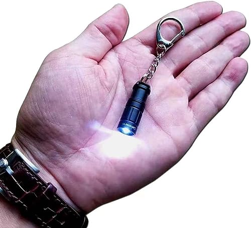 Nitefox e1 Smallest Super Tiny Keychain Flashlight Bright Long Lifetime Waterproof Key Ring Light for EDC Emergency Dog Walking Sleeping Reading Nice Gift for Family Kids Parents Friends Students