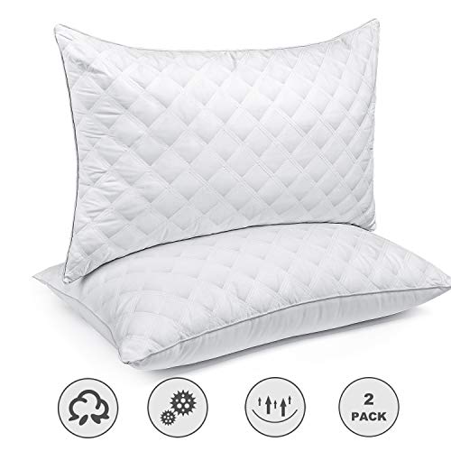 Book Cover Bed Pillows for Sleeping(2-Pack) Luxury Hotel Collection Gel Pillow Good for Side and Back Sleeper & Hypoallergenic-Standard Size