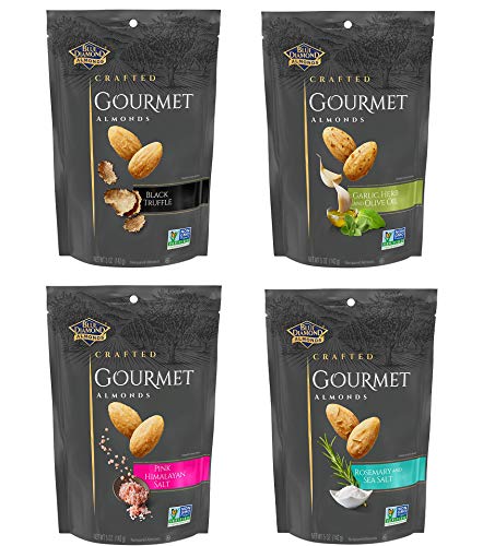 Book Cover Peaceful Squirrel Variety of Blue Diamond Gourmet Almonds, Variety Pack of 4 (5 Ounce Each)