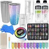 Epoxy Tumblers Kit with Glitter for Tumblers, Includes Clear Cast Epoxy for Tumblers, Silicone Epoxy Resin Brush, Glitter for Tumblers and Other Epoxy Tumbler Supplies