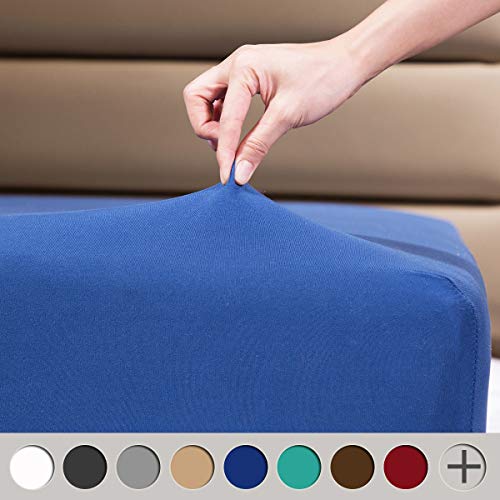Book Cover COSMOPLUS Fitted Sheet Full Fitted Sheet Only（No Flat Sheet or Pillow Shams）,4 Way Stretch Micro-Knit,Snug Fit,Wrinkle Free,for Standard Mattress and Air Bed Mattress from 8