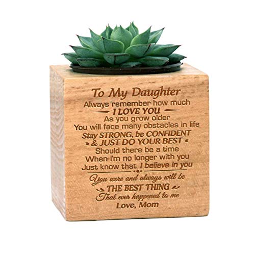 Engraved Plant Pot Gift to Daughter from Mom - Just Do Your Best