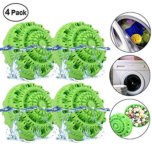 Magic Laundry Ball - Eco Friendly and Chemical Free Washer Laundry Balls from All Natural Alternative Laundry Detergent for up to 1000 Washings (Set of 4)