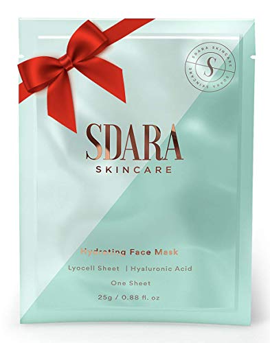 Book Cover Sdara Skincare Hydrating Face Masks - Lyocell Sheet Mask with Hyaluronic Acid Serum for Deep Moisturizing Facial Skin Care - Korean Face Mask (1-Pack)