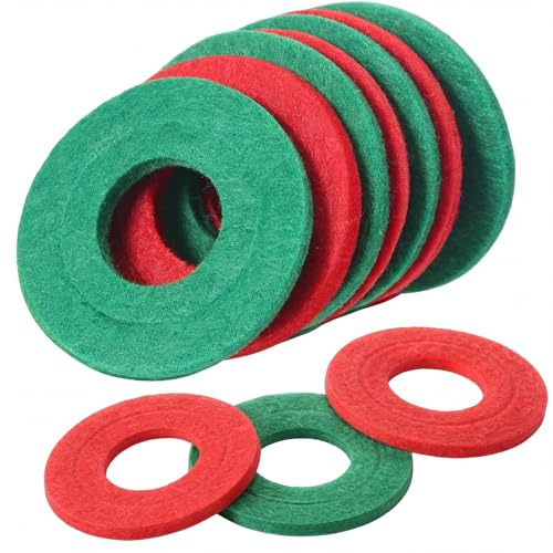 12 Pieces Battery Terminal Anti Corrosion Washers Fiber Battery Terminal Protector(Green, Red)