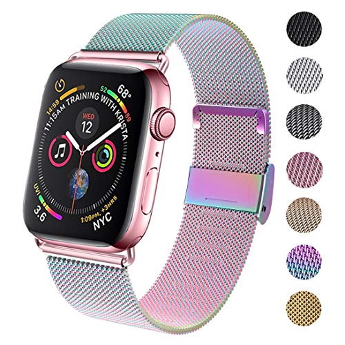 Book Cover GBPOOT Compatible for Apple Watch Band 38mm 40mm 42mm 44mm, Wristband Loop Replacement Band for Iwatch Series 4,Series 3,Series 2,Series 1,Colorful,38mm/40mm
