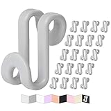 FREZON Clothes Hanger Connector Hooks, Outfit Hanger Extender Clips, Hangers Accessory, Not Suitable for Wooden Hangers, Heavy Duty Space Saving for Closet 60 Pcs (Grey)