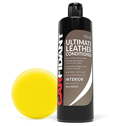 Book Cover Carfidant Ultimate Leather Conditioner & Restorer - Full Leather Restoration & Conditioning Kit with Applicator Pad for Leather Automotive Interiors, Car Dashboards, Sofas & Purses!- 18oz Kit