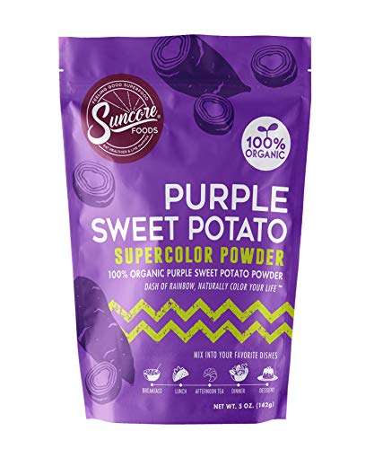 Suncore Foods - 100% Organic Purple Sweet Potato Natural Supercolor Powder, 5oz