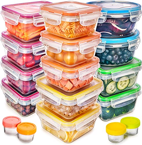Book Cover Fullstar Food Storage Containers with Lids - Plastic Food Containers with Lids - Plastic Containers with Lids Storage (17 Pack) - Plastic Storage Containers with Lids Food Container Set BPA-Free