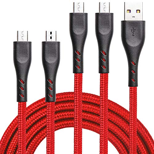 Book Cover 3ft Android Charger Cable, CyvenSmart 5-Pack 3 foot Micro USB Cable Cord Fast Charging Phone Charger for Samsung Galaxy J3 J7 S6 S7 Edge, Tablet, LG stylo 2/3 LG G3 G4 K30 K20 Plus, Kindle Fire 7 8 10