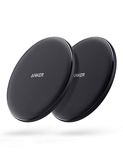 Anker 10W Max, 2 Pack 313 Wireless Charger (Pad), Qi-Certified Wireless Charging 7.5W for iPhone 14/14 Pro/14 Pro Max/13/13 Pro Max, Galaxy S10 S9 S8, S9 Plus (No AC Adapter)