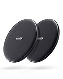 Anker Wireless Charger, 2 Pack PowerWave Pad, Qi-Certified, 7.5W for iPhone 14/14 Pro/14 Plus/14 Pro Max, SE 2020, 13/13 Pro/13 Pro Max, 13 Mini, 10W for Galaxy S20/S10, Note10/ Note9 (No AC Adapter)