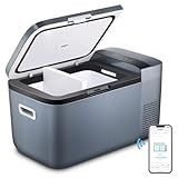ICECO GO20 Dual Zone 12V Refrigerator, Portable Fridge Freezer with SECOP Compressor, DC 12/24V, AC 100-240V, 0℉ to 50℉, Electric Cooler for Truck, RV, SUV, Outdoor, Driving, 21 Quart, Gray