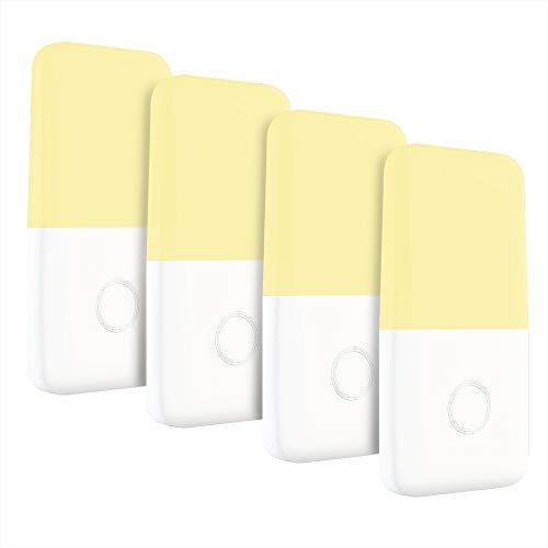 MAZ-TEK Plug in Dimmable LED Night Light with Smart Dusk to Dawn Sensor, Energy Efficient Lamp for Midnight Convenience, Bedroom, Kids’ Room, Kitchen, Hallway, Stairway, 4 Pack